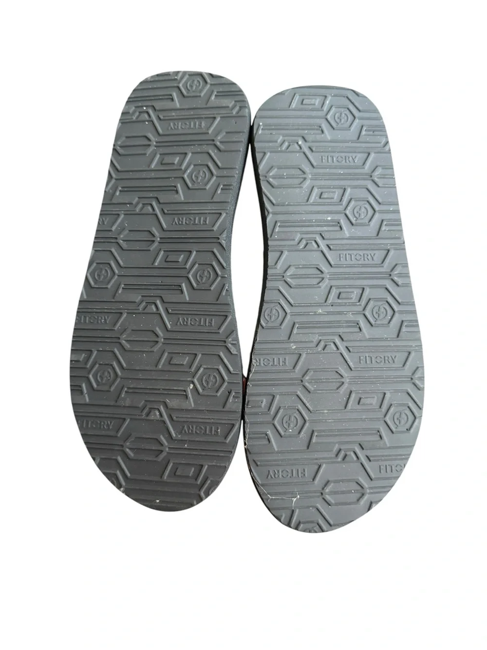 Fitory Men's Gray Tan Flip Flop Sandals NWOT Size Men 8 / Women 10 Arch Cushion